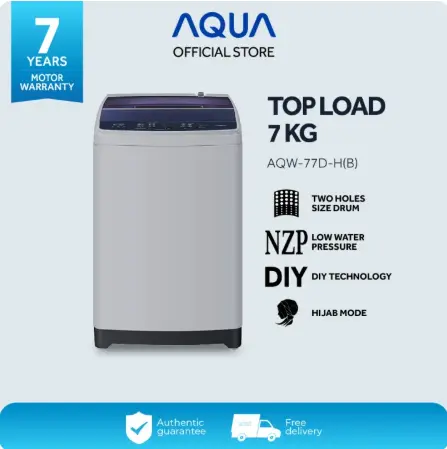 AQUA Mesin Cuci 7 Kg AQW-77D-H(B)